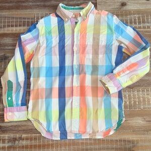 Gap Pastel Plaid Button-Up Shirt